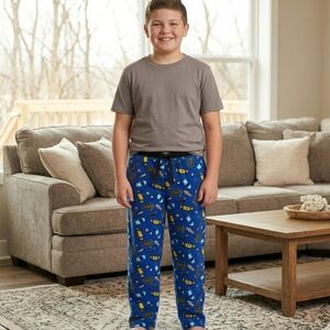Wonder Nation Blue Pajama Bottoms with Fun Print